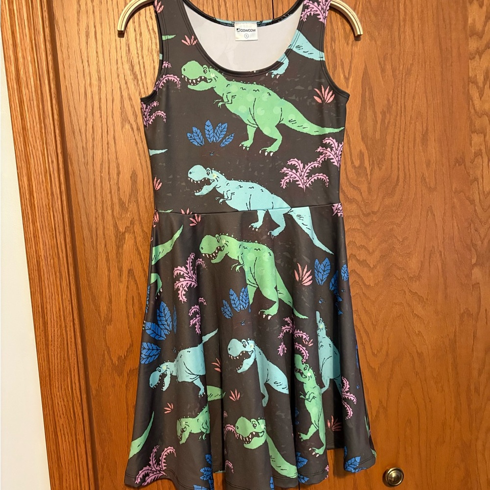 Dinosaur Print Skater Dress